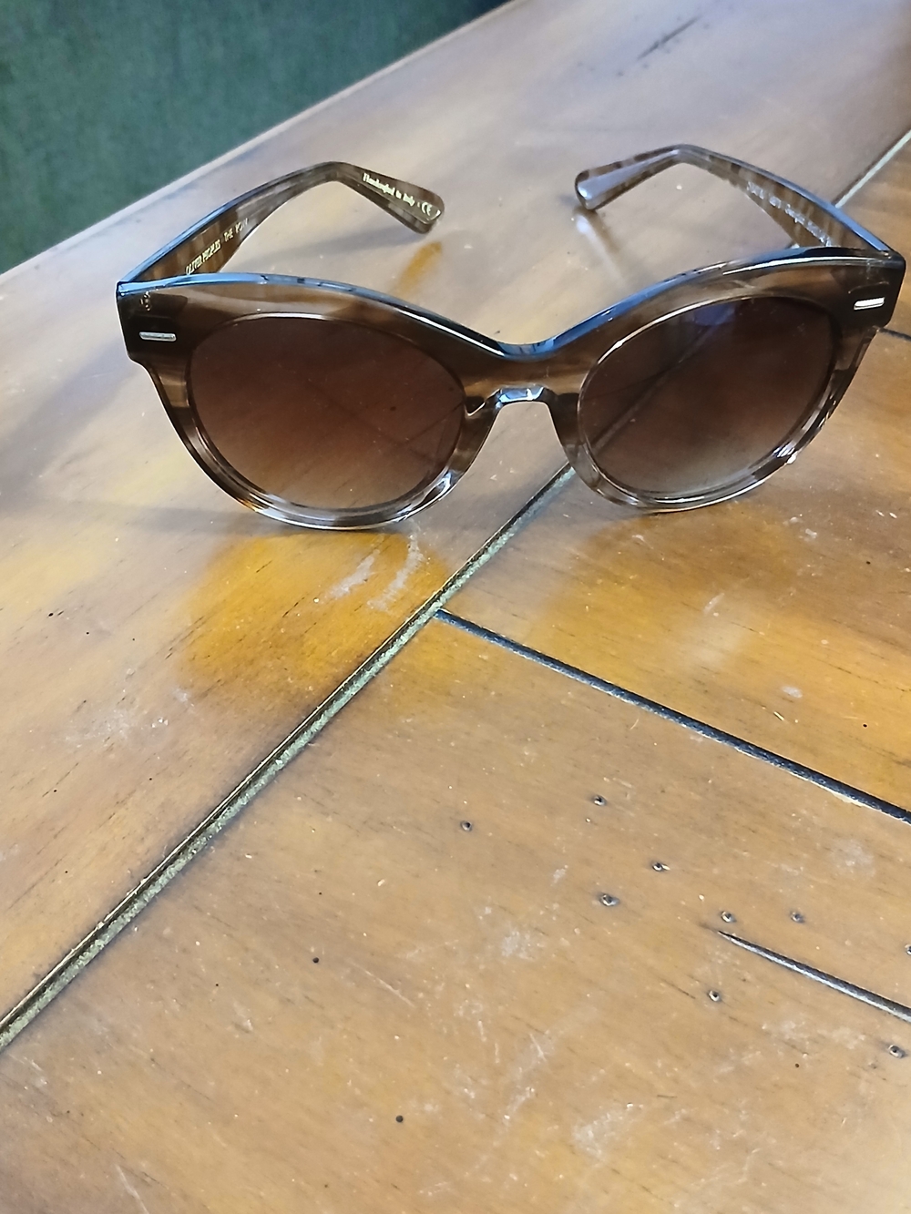 Oliver Peoplesx The Row Georgica  Round Acetate Sunglasses in Brown Gradient Len